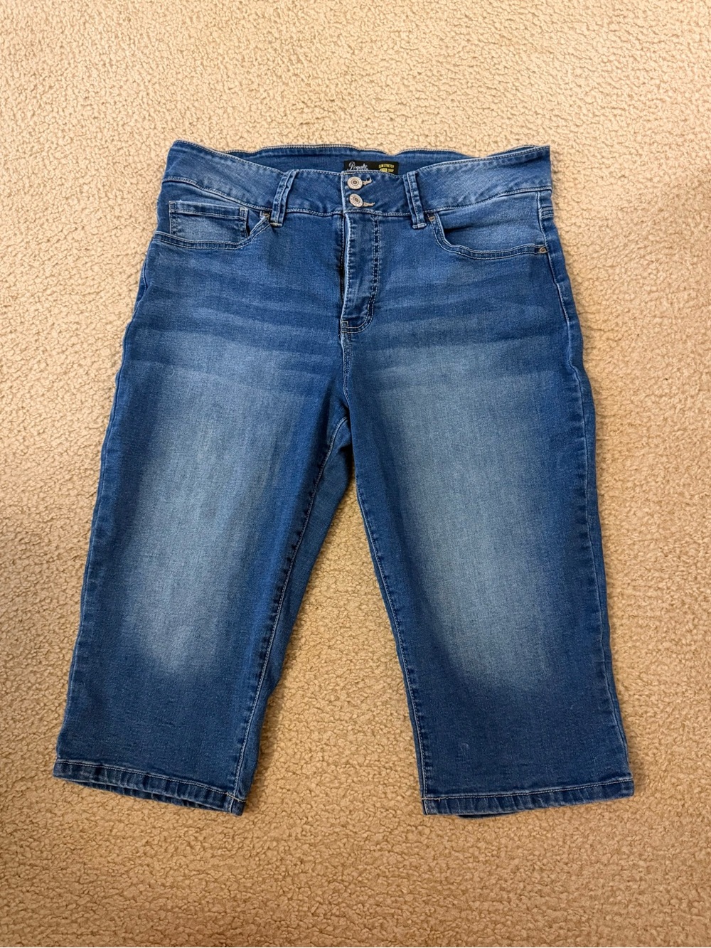 Royalty For Me Blue Cropped Stretch Jeans